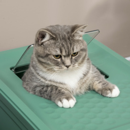 PawHut Enclosed Cat Litter Box with Scoop, Front Entry & Top Exit, Spacious Portable Pet Toilet, 47.5 x 35.5 x 36.7 cm, Green - Aosom UK - thumbnail 8