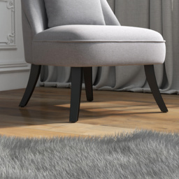 HOMCOM Fabric Single Sofa Dining Chair Tub Chair Upholstered W/ Pillow Solid Wood Leg Home Living Room Furniture Set of 2 Grey - Aosom UK - thumbnail 9