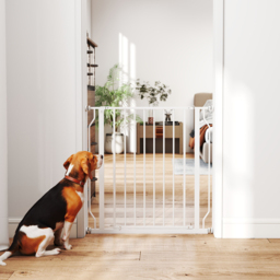 PawHut Extra Wide Dog Safety Gate, with Door Pressure, for Doorways, Hallways, Staircases - White - Aosom UK - thumbnail 9