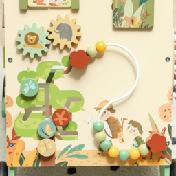 AIYAPLAY Wooden Baby Walker, Push Along Walker Toys with Speed Control, Xylophone, gears and Bead Maze, Green - thumbnail 7