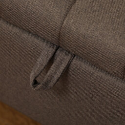 HOMCOM Linen-Look 92 x 31cm Storage Ottoman - Dark Brown - thumbnail 8