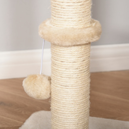 PawHut Cat tree Cat Tower 100cm Climbing Activity Center with Sisal Scratching Post Condo Perch Hanging Balls Teasing Rope Toy Cushion - Aosom UK - thumbnail 9