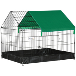 PawHut Guinea Pig Habitat, Leak-Proof Small Animal Cage, Safety Lock, Top Access, Durable Build - Aosom UK