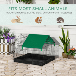 PawHut Guinea Pig Habitat, Leak-Proof Small Animal Cage, Safety Lock, Top Access, Durable Build - Aosom UK - thumbnail 6