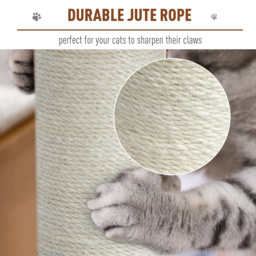PawHut Multi-Level Cat Tree Tower Activity Center Climbing Stand Kitten House Furniture with Scratching Posts Condo Perch Plush Cushion Grey - thumbnail 5