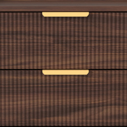 HOMCOM Elegant Two-Drawer Bedside Table - Walnut Brown - thumbnail 9