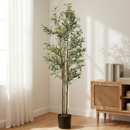 HOMCOM 175 cm Artificial Olive Tree, Tall Faux Plant with 787 Leaves & Adjustable Branches, - thumbnail 9