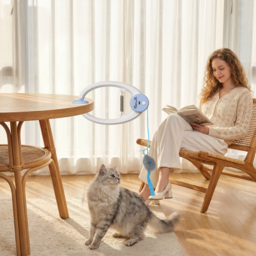 PawHut Interactive Cat Toys for Indoor Kittens & Adult USB Rechargeable Door Hanging Bouncing Mouse Teaser - thumbnail 9