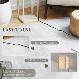 HOMCOM Three-Shelf Standing Lamp - Oak/White - thumbnail 7