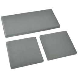 Outsunny Garden Seat Cushion Pads for Rattan Chairs, 3 Piece Patio Furniture Cushions, Dark Grey - Aosom UK - thumbnail 1