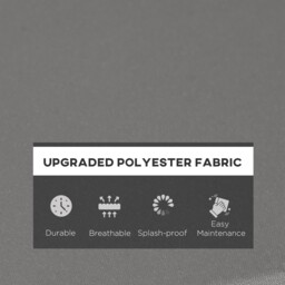Outsunny Garden Seat Cushion Pads for Rattan Chairs, 3 Piece Patio Furniture Cushions, Dark Grey - Aosom UK - thumbnail 5