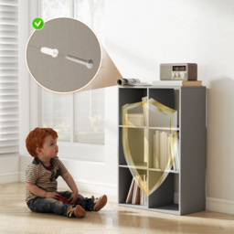 HOMCOM 6-Cube Bookshelf - Light Grey - thumbnail 7