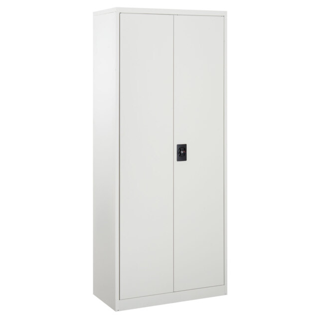Vinsetto Cool Rolled Steel Tall Office Lockable Filing Cabinet 2 Doors 4 Internal Adjustable Shelves Bookcase Cabinet Storage Unit - Aosom UK - image 1