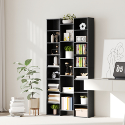 HOMCOM 21-Compartment Bookshelf - Black - thumbnail 7
