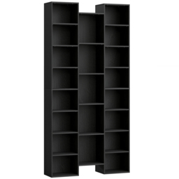HOMCOM 21-Compartment Bookshelf - Black - thumbnail 1