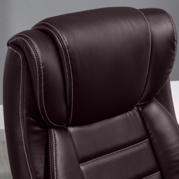 Vinsetto High Back Massage Office Chair w/ 6-Point Vibration, Ergonomic Office Chair, Ergonomic Desk Chair w/ Adjustable Height, Brown - Aosom UK - thumbnail 8