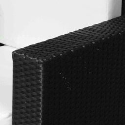 Outsunny 1 Seater Rattan Garden All-Weather Wicker Weave Single Sofa Armchair with Fire Resistant Cushion - Black - Aosom UK - thumbnail 8