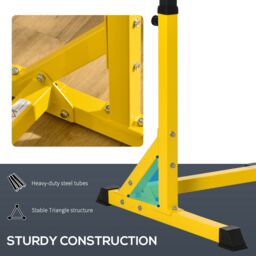 HOMCOM Dip Station Chin Up Parallel Bars Pull Up Power Tower Home Gym Workout Bicep Tricep Fitness Equipment Height Adjustable - thumbnail 6