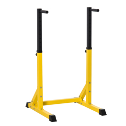 HOMCOM Dip Station Chin Up Parallel Bars Pull Up Power Tower Home Gym Workout Bicep Tricep Fitness Equipment Height Adjustable - thumbnail 1