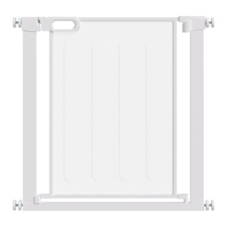 PawHut Pressure Fit Safety Gate for Doors & Stairs, Dog Gate w/ Auto Close, Pet Barrier for Hallways, w/ Double Locking Openings 75-82 cm - Aosom UK - thumbnail 1