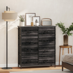 HOMCOM Chest of Eight Fabric Drawers - Black - thumbnail 2