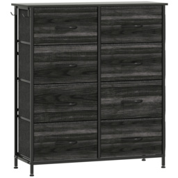 HOMCOM Chest of Eight Fabric Drawers - Black - thumbnail 1