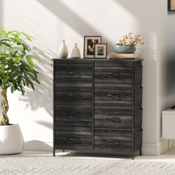 HOMCOM Chest of Eight Fabric Drawers - Black - thumbnail 9