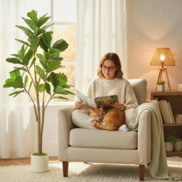 HOMCOM 150cm Artificial Ficus Tree - Green - thumbnail 3