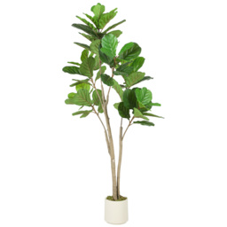 HOMCOM 150cm Artificial Ficus Tree - Green - thumbnail 2