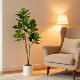 HOMCOM 150cm Artificial Ficus Tree - Green - thumbnail 8