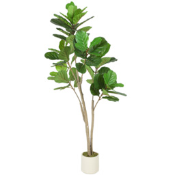 HOMCOM 150cm Artificial Ficus Tree - Green