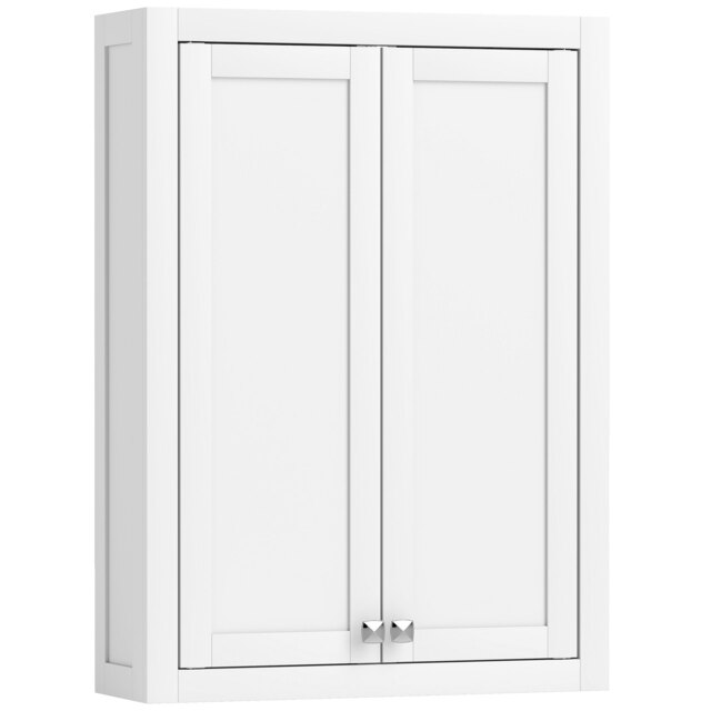 HOMCOM Bathroom Wall Cabinet with Adjustable Shelves - White - image 1