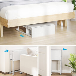 HOMCOM 63 cm Drop Leaf Writing Work Desk - White - thumbnail 8