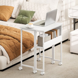 HOMCOM 63 cm Drop Leaf Writing Work Desk - White - thumbnail 7