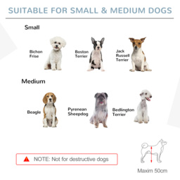 PawHut Freestanding Pet Gate: Wooden Foldable Barrier for Small to Medium Dogs, 4 Panel Design, White - Aosom UK - thumbnail 8
