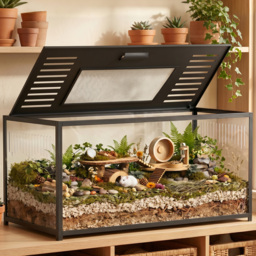 PawHut Large Hamster Cage, Chewproof Metal Rat Cage with Openable Top for Syrian Dwarf Hamster, Gerbil, 100 x 50 x 52.5 cm - thumbnail 2