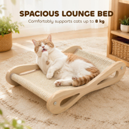 PawHut 2 in 1 Sisal Cat Scratcher Bed Cat Scratching Board and Lounger 60 x 35 x 13 cm Cream White - thumbnail 7