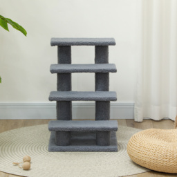 PawHut Pet Steps, Portable Stairs for Bed Access, Suitable for Cats & Older Animals, 63.5x43x60cm, Grey - Aosom UK - thumbnail 9