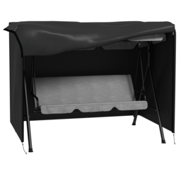 Outsunny 205 x 124cm Three-Seater Swing Chair Protective Cover Black - thumbnail 1
