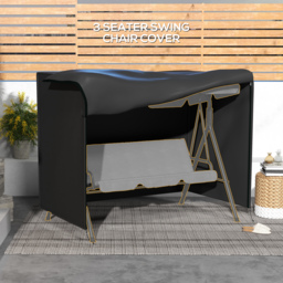 Outsunny 205 x 124cm Three-Seater Swing Chair Protective Cover Black - thumbnail 5