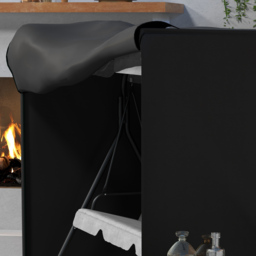 Outsunny 205 x 124cm Three-Seater Swing Chair Protective Cover Black - thumbnail 7
