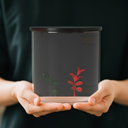 PawHut 3L Small Fish Tank with Filter System, LED Light, Small Fish Tank for Betta, Goldfish, Shrimp, Black - thumbnail 8