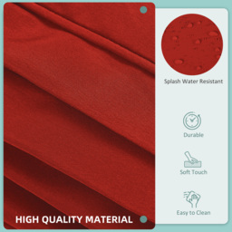 Outsunny Set of 14 Outdoor Cushion Covers - Red - thumbnail 5