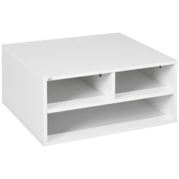 HOMCOM Three-Compartment Printer Storage Cabinet - White - Aosom UK - thumbnail 1