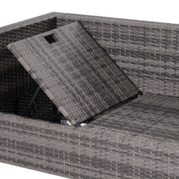 Outsunny 4-Seater Outdoor Garden PE Rattan Furniture Set Grey - Aosom UK - thumbnail 9