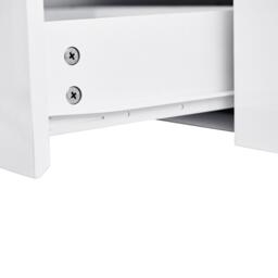Storage Cabinet with High-goss 4-Door, 4-Drawer and Soft-close Hinges, Sideboard with Adjustable Shelves, 160L x 40W x 68H cm, White - Aosom UK - thumbnail 8
