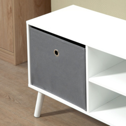 HOMCOM Morden TV Cabinet, TV Stand for TVs Up to 50 Inches with Storage Compartments and Drawer, White & Grey - Aosom UK - thumbnail 9