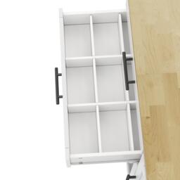 Mobile Kitchen Island Trolley with Lockable 360° Wheels, Glass-Door Storage Cabinet with Adjustable Shelves, 138L x 70W x 90H cm, White - Aosom UK - thumbnail 9