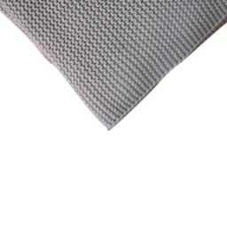 Hand-Knitted Double Knit Throw with Soft Breathable Natural Cotton, Knitted Blanket with Secure Packaging, 15L x 26W x 15H cm, Grey - Aosom UK - thumbnail 5