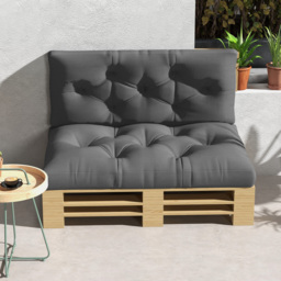 Outsunny 4-Piece Pallet Seat Cushions Back Pillows Replacement, Patio Chair Cushions Set for Indoor Outdoor, Charcoal Grey - thumbnail 7